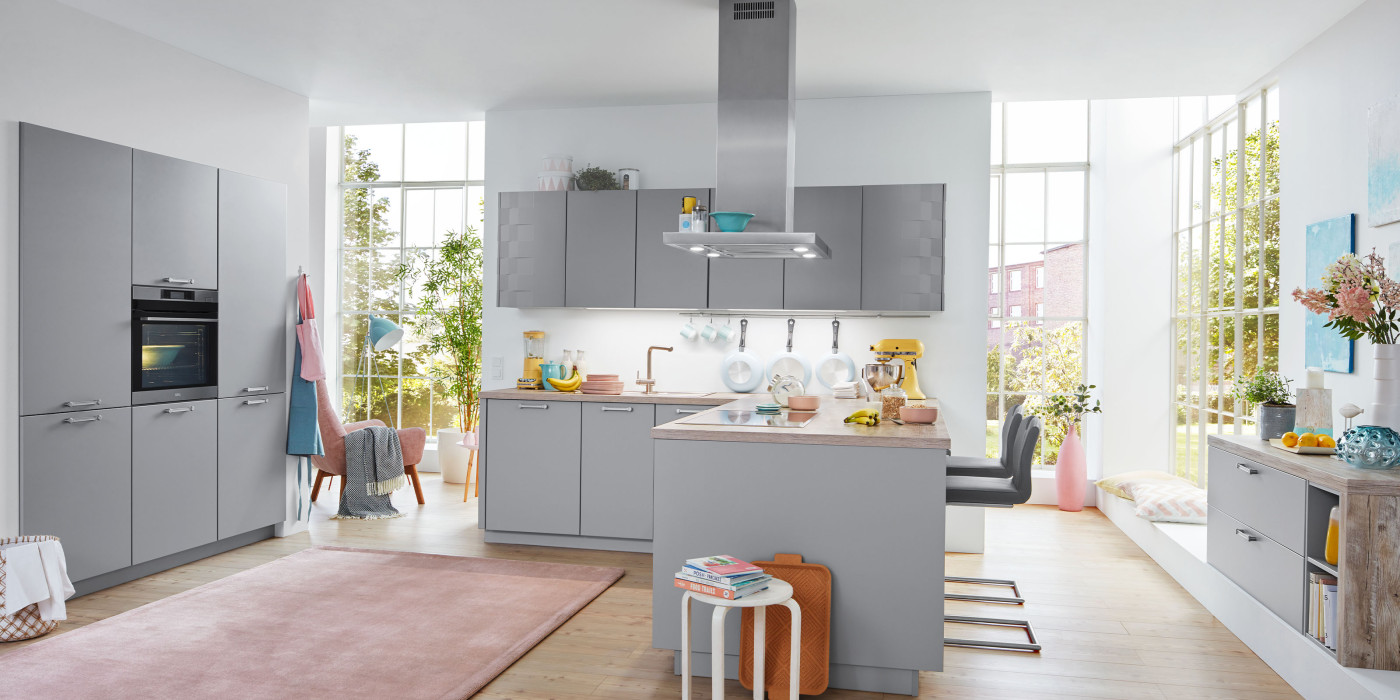 Küche SIMALO165-A in Steingrau