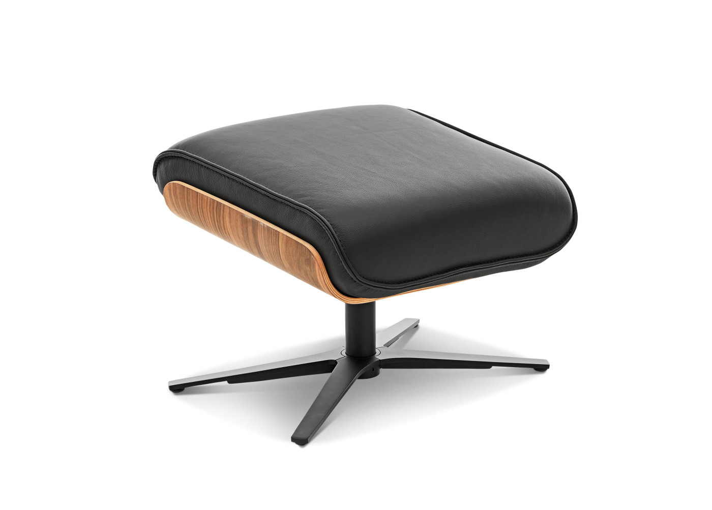 Hocker IRIE in schwarz, Nussbaum