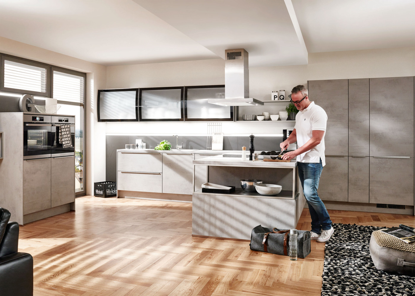 Küche ROSIAN 892 in Betongrau