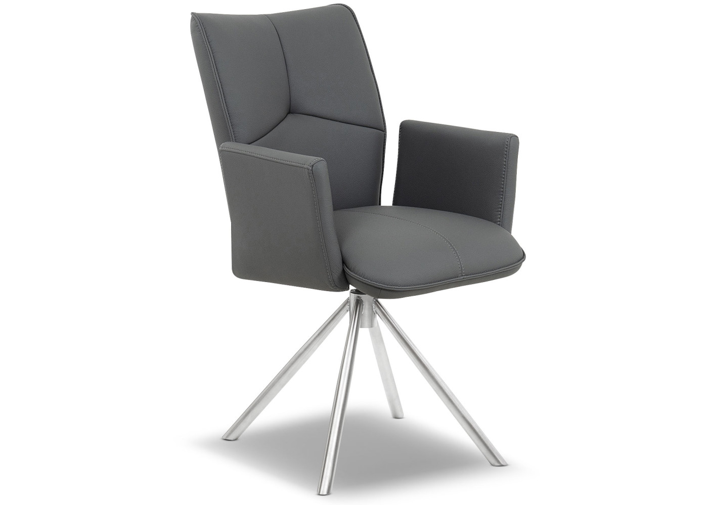 Armlehnstuhl Amati Plus in Dunkelgrau,