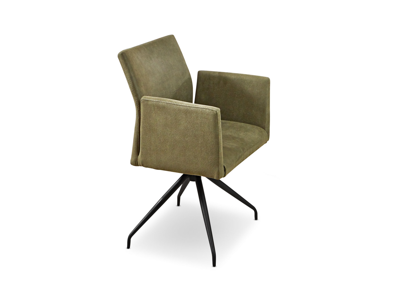Armlehnenstuhl Amico in schwarz, grün
