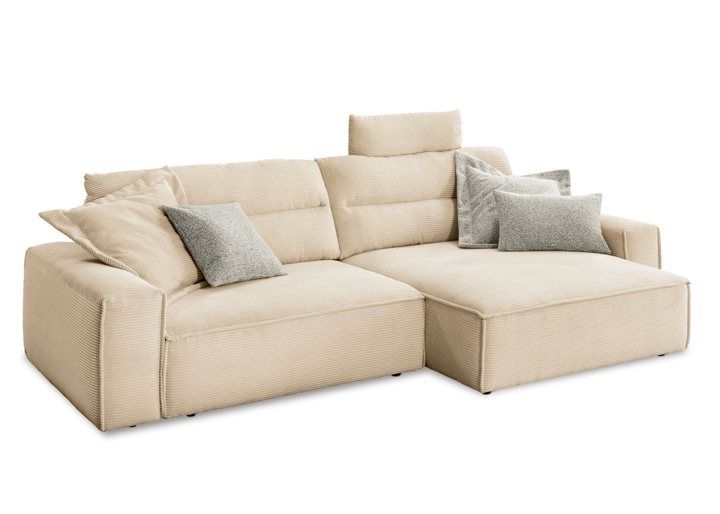 Longchairgarnitur  FELISSO GRANDE in natur