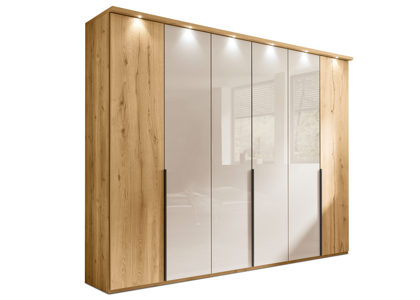 Drehtürenschrank Laccato in braun