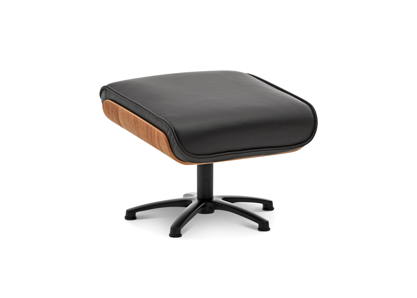 Hocker IRIE in schwarz, Nussbaum