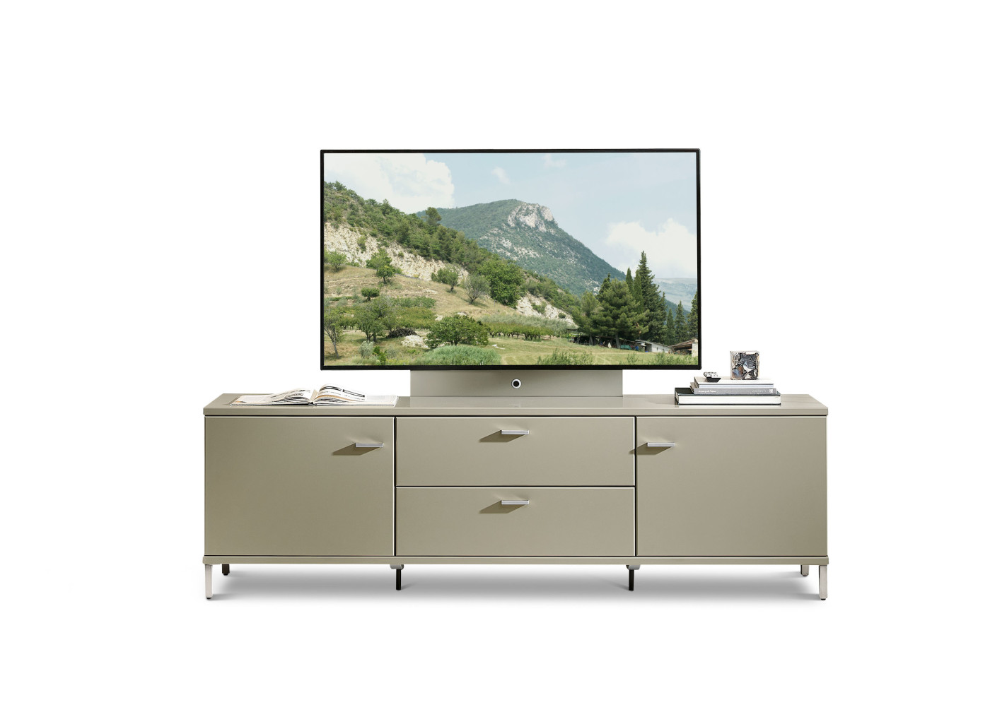 TV-Lowboard  AMERA Wohnen in olivgrau