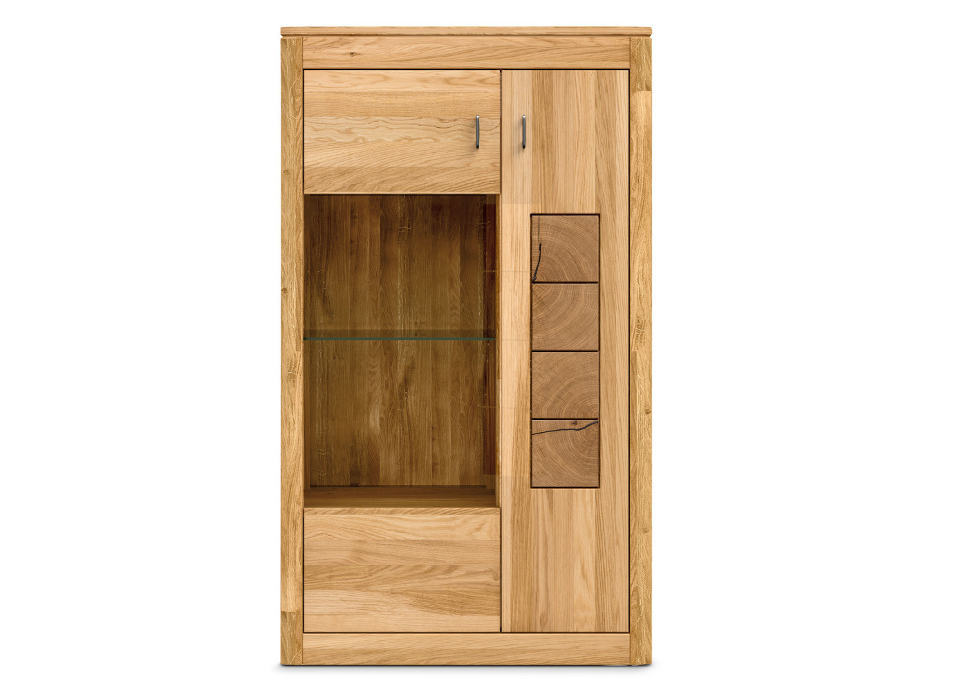 Highboard OREUM in Eiche lengo geölt, Hirnholz