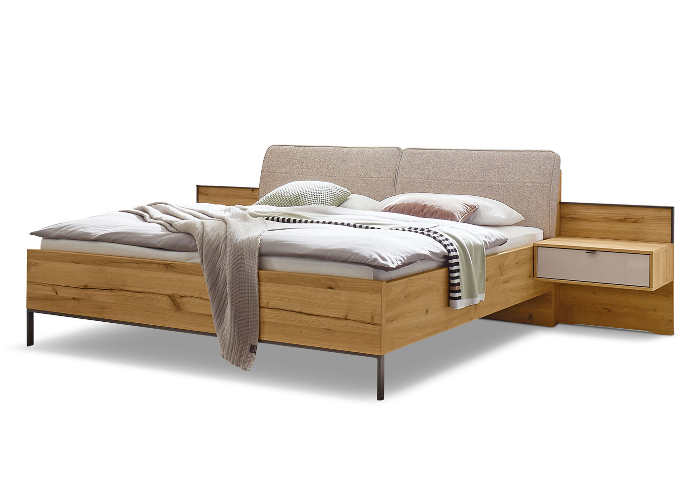 Futonbett Laccato in braun