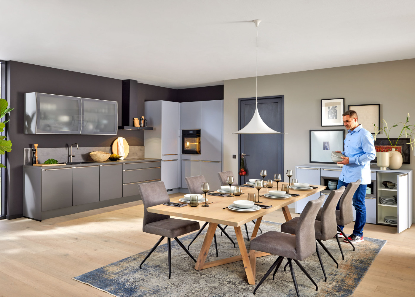 L-Küche SUNTA 485 in schwarz