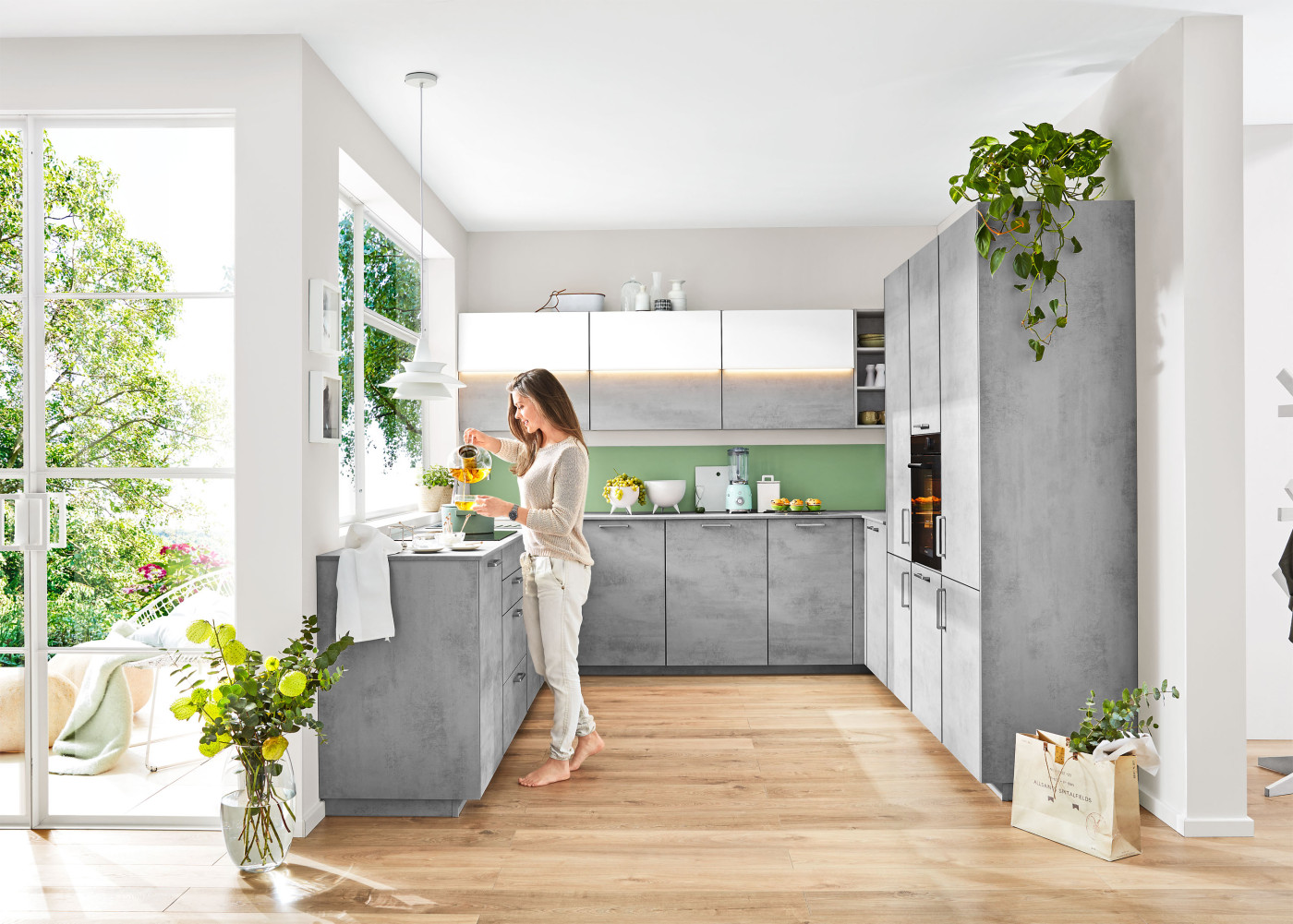 Küche ROSIAN 892-A in Betongrau