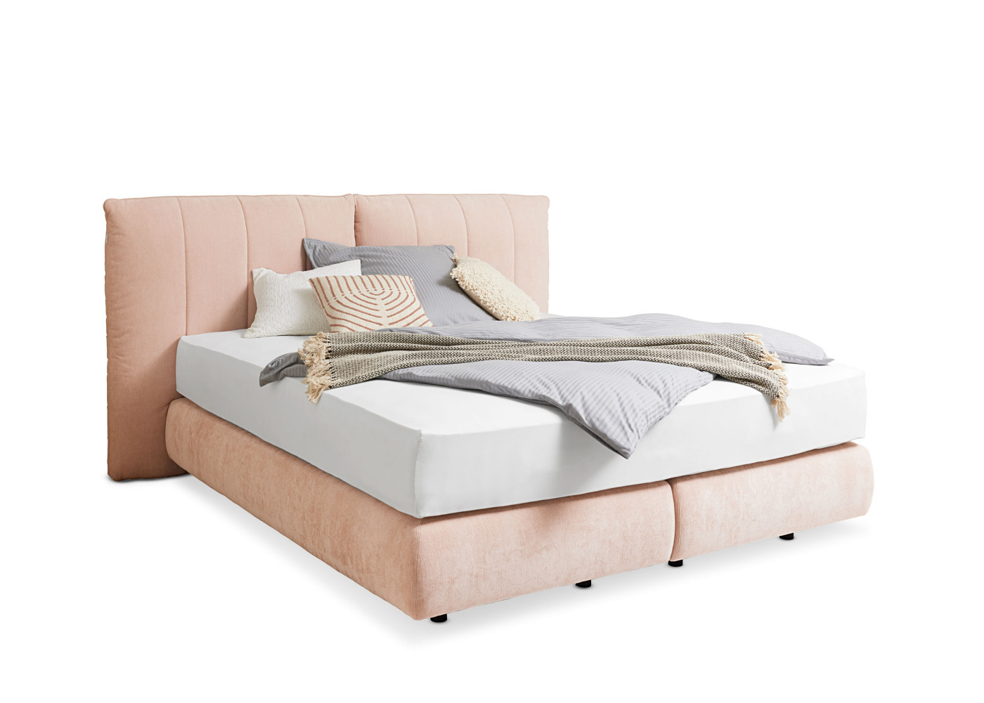 Boxspringbett Deluxe Edition in rosa