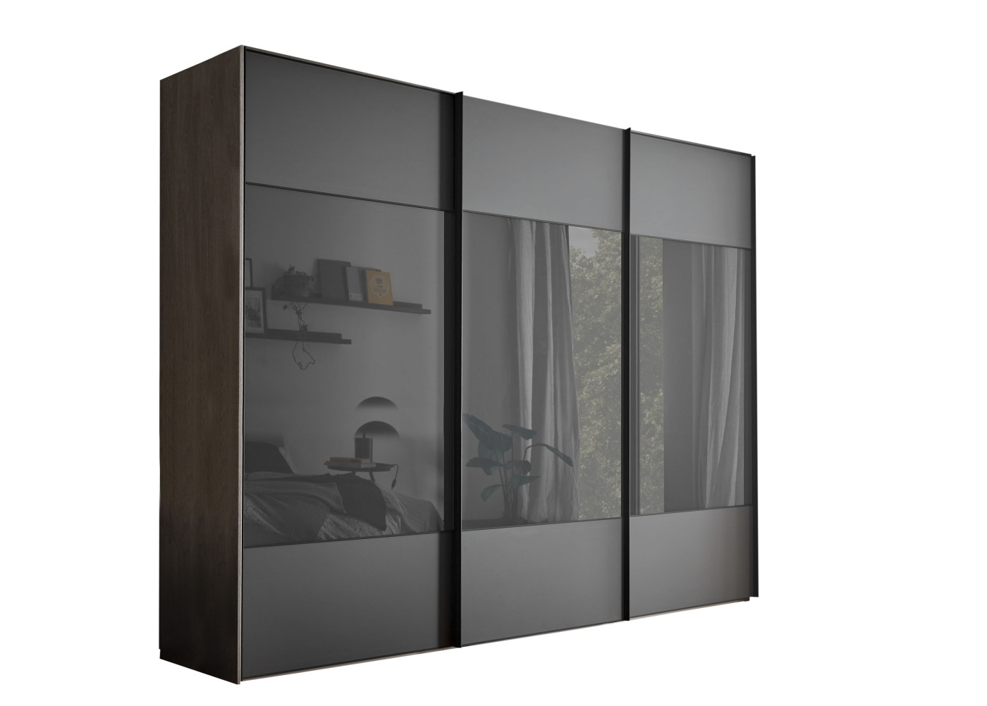 Schwebetürenschrank 3-trg. SERENADE in grau