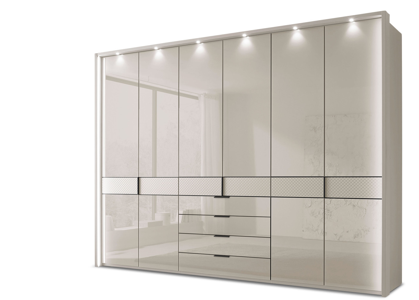 Drehtürenschrank Ambiero in champagner