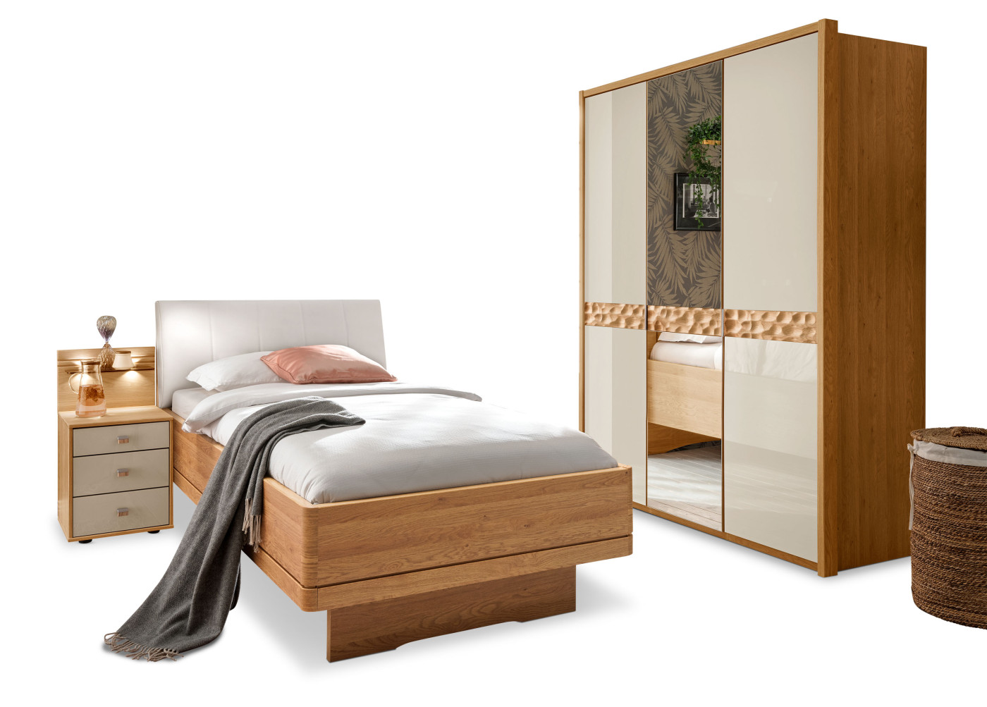 Schlafzimmer MENTANO in champagner - eiche