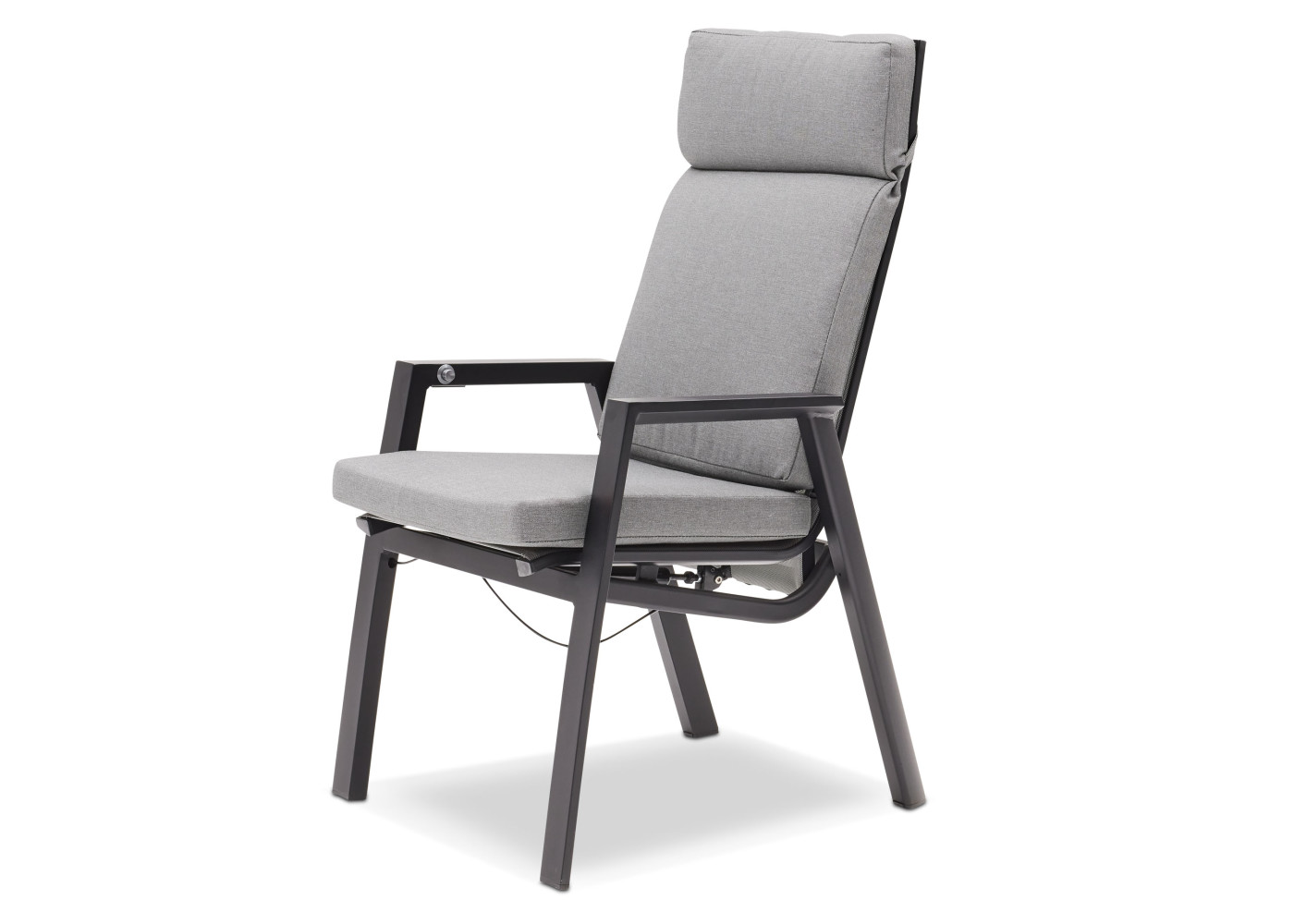 Gartenstuhl ACARNA in schwarz, dunkelgrau