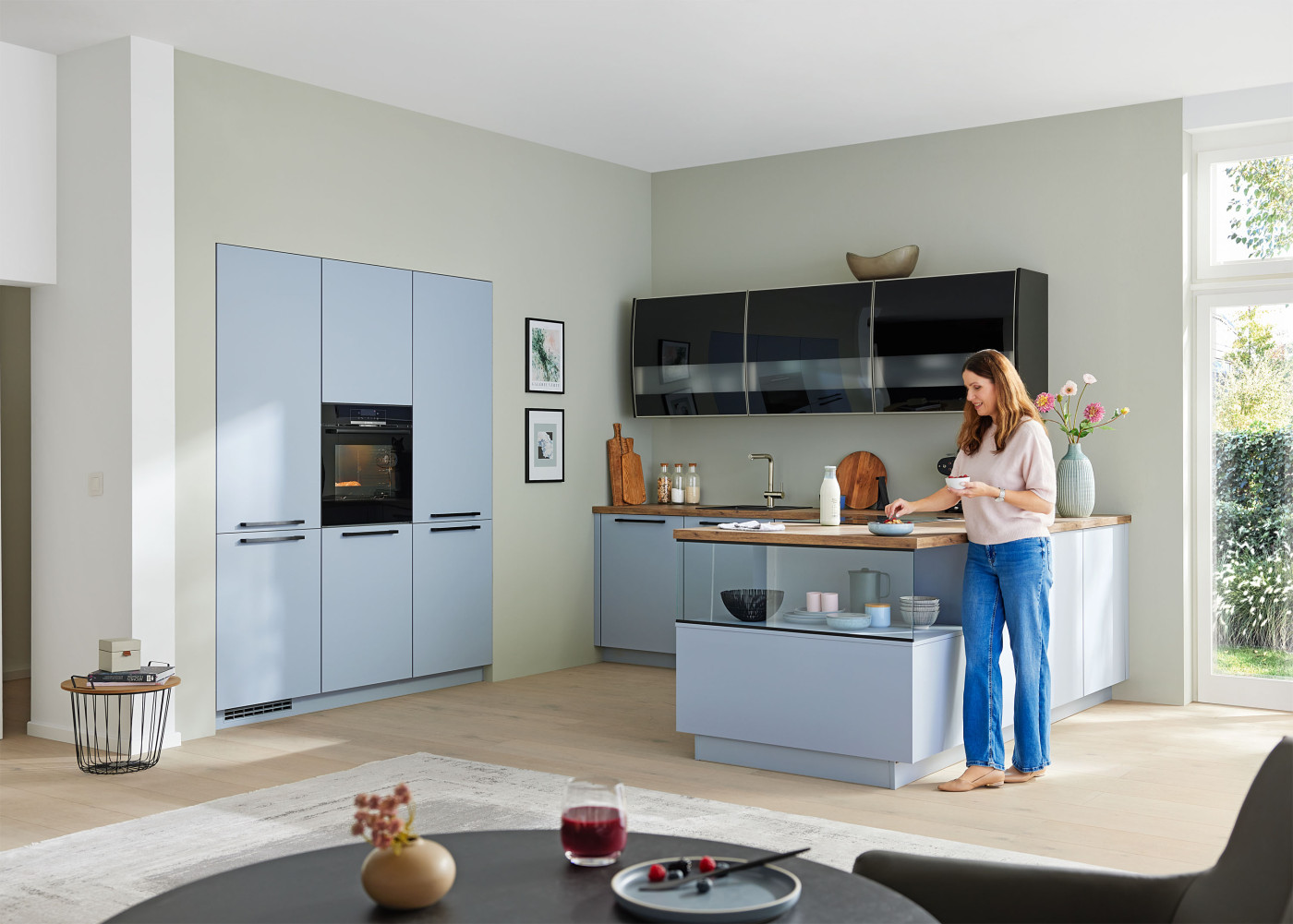 U-Küche Sunta in blau