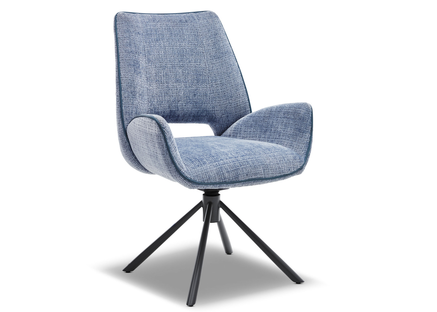 Armlehnstuhl VALESO in blue, darkgrey