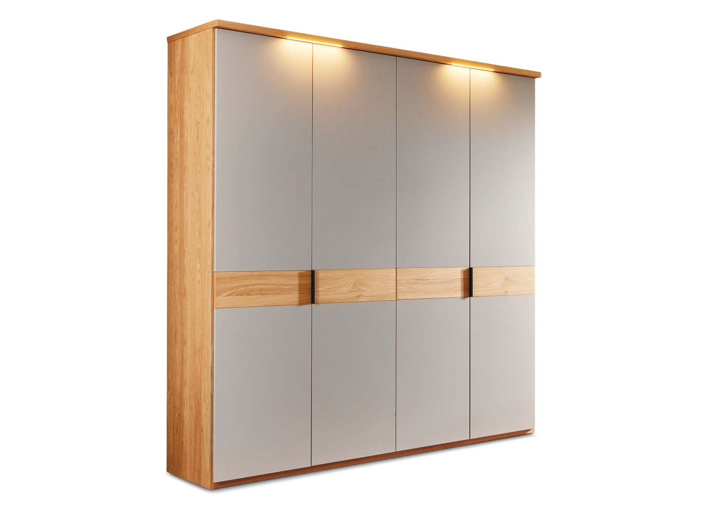 Drehtürenschrank 4-trg. COMFORT PLUS in Wildeiche taupe