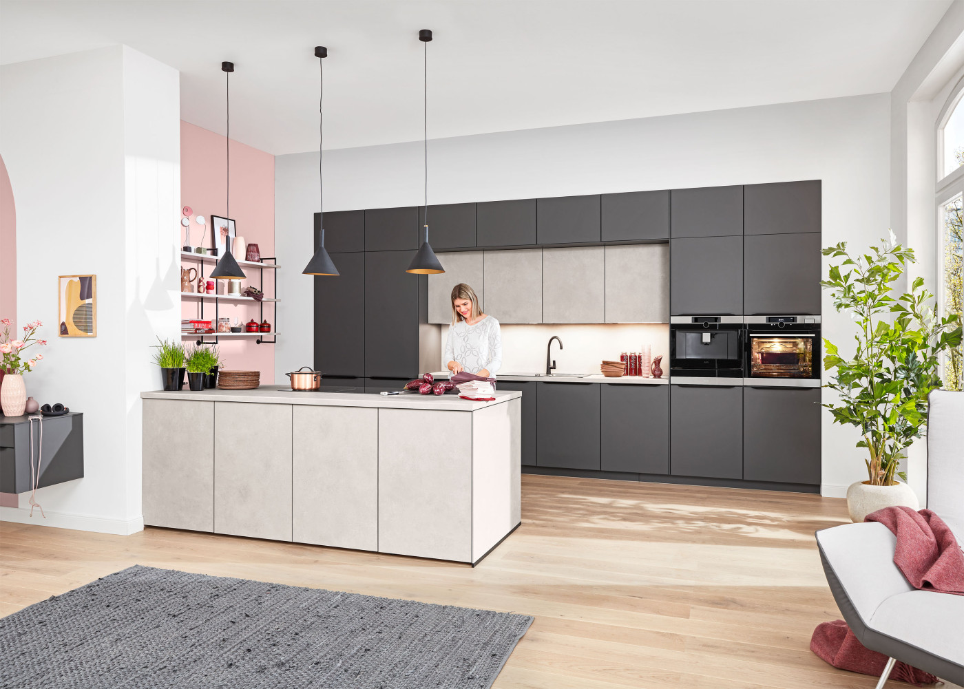 Küche TORNA 334-C in Schiefergrau