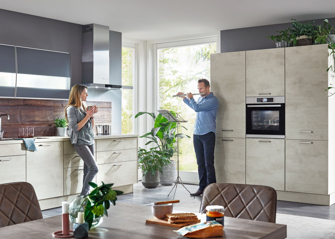 Küche ROSIAN 891-A in Weißbeton