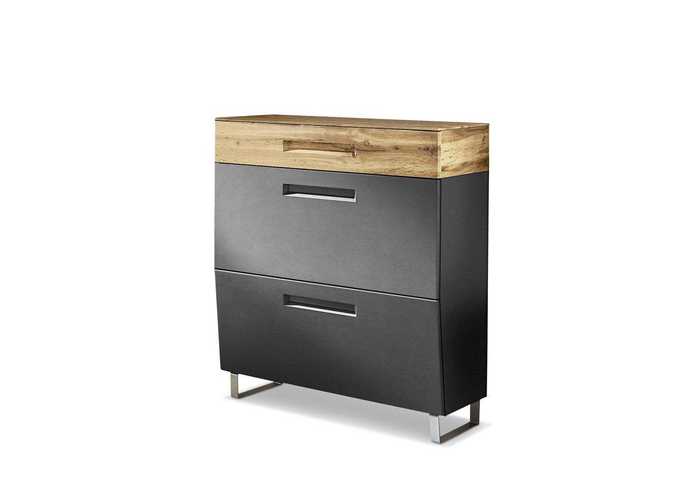 Schuhschrank MIRAR in anthrazit/Eiche