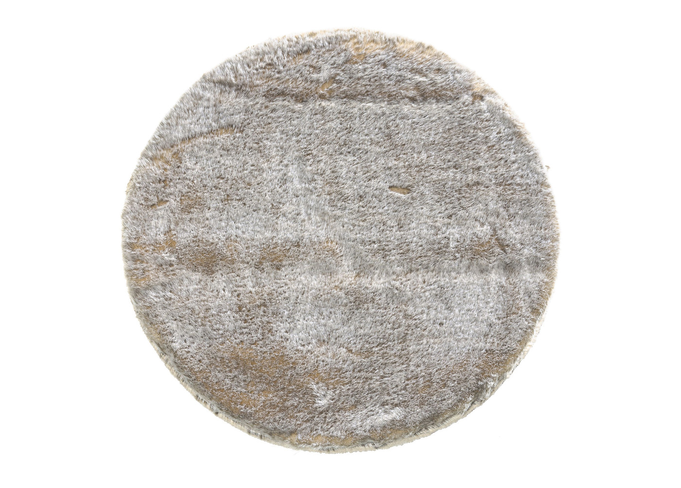 Hochwertiges Fellimitat-Sitzkissen Fluffy in greige/taupe