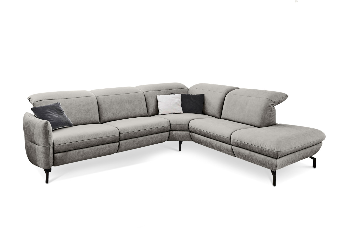 Eckgarnitur FELINI in hellgrau