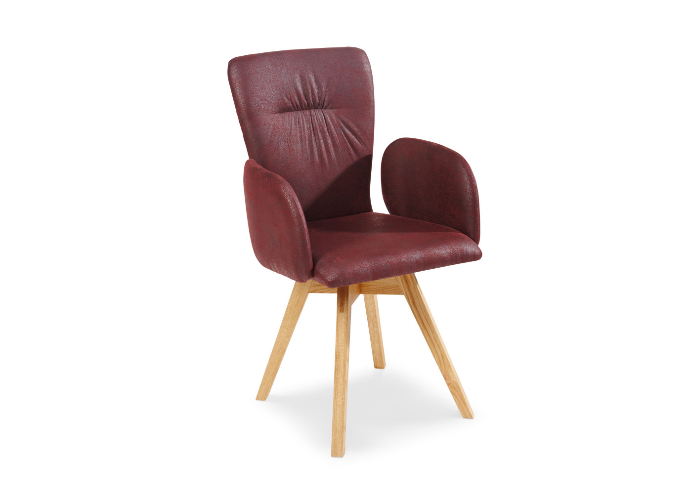 Stuhl CALIMERA in weinrot, wildeiche