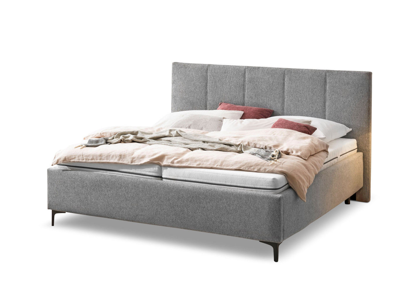 Polsterbett BARELL in grau