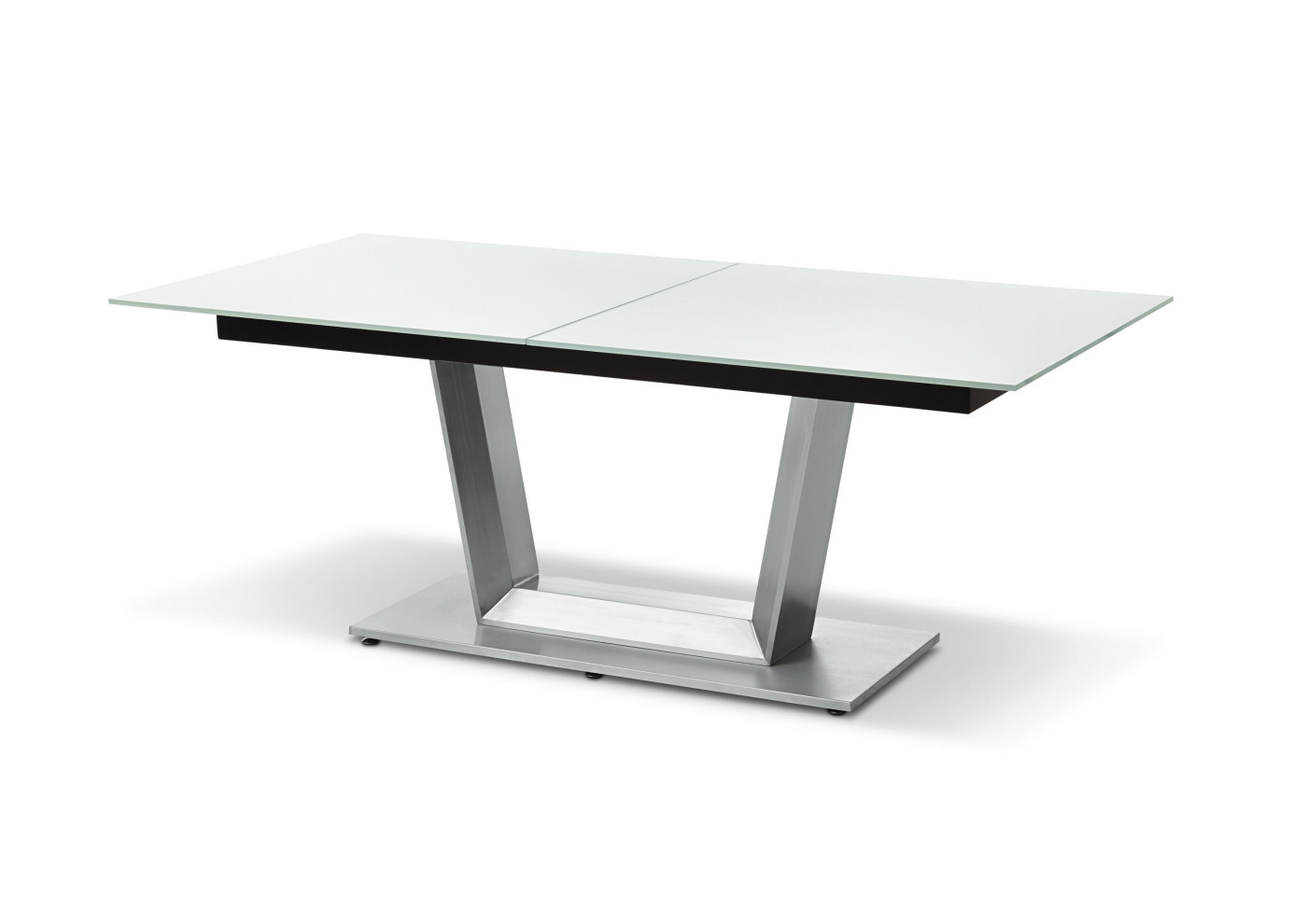 Esstisch COMEDOR in weiß, Edelstahl