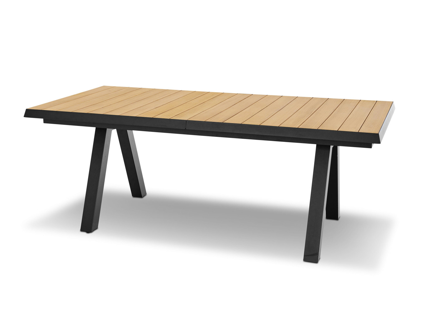 Ausziehtisch Latea in anthrazit, taupe, naturfarben