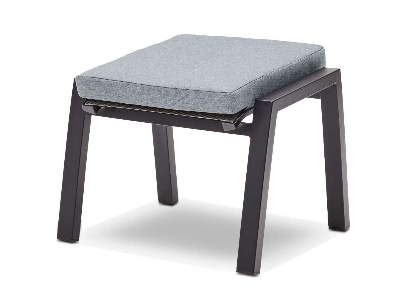 Hocker ACARNA in schwarz, dunkelgrau , jeans grau