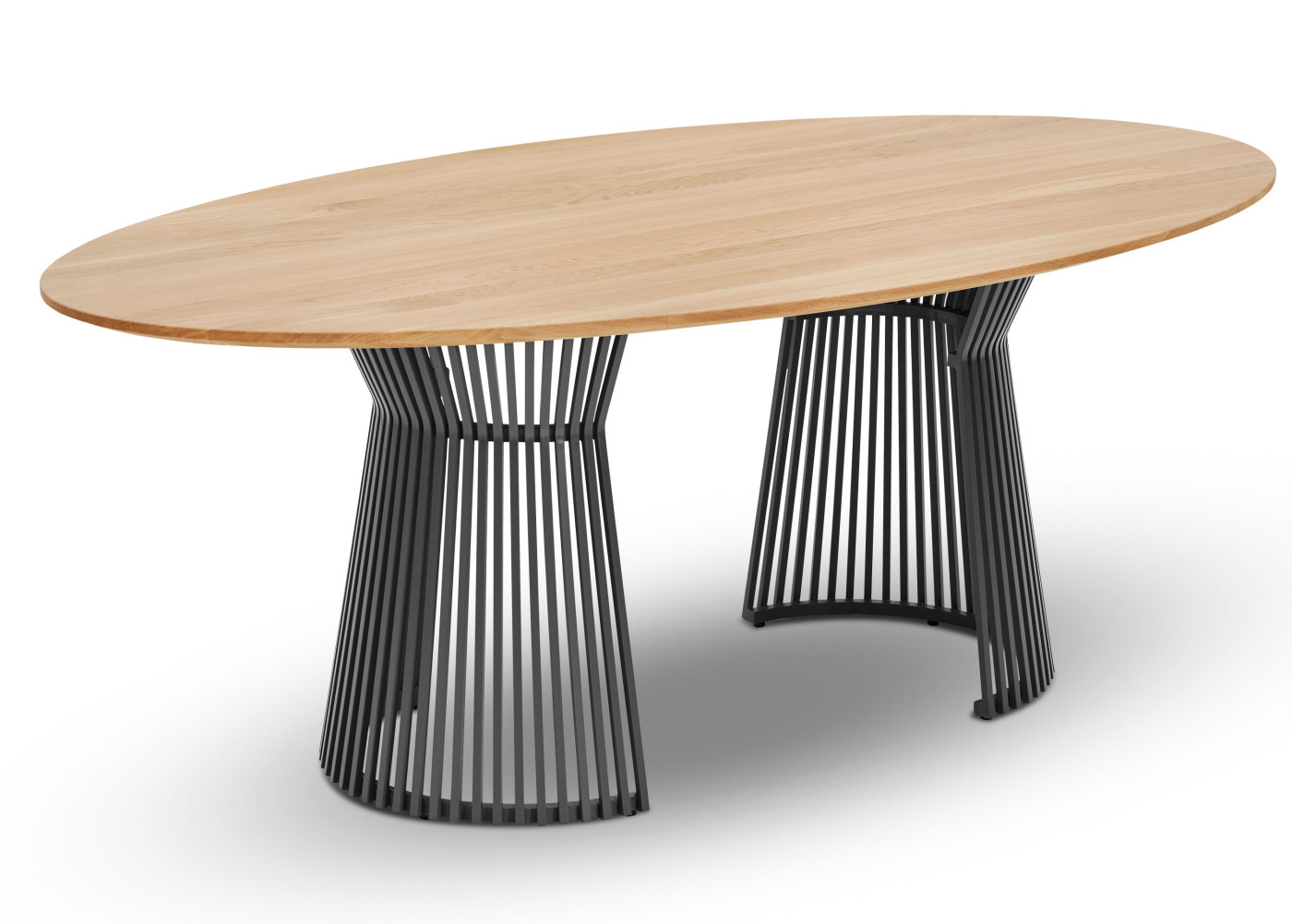 Tisch TRIVANO in Eiche satin gebeizt, darkgrey