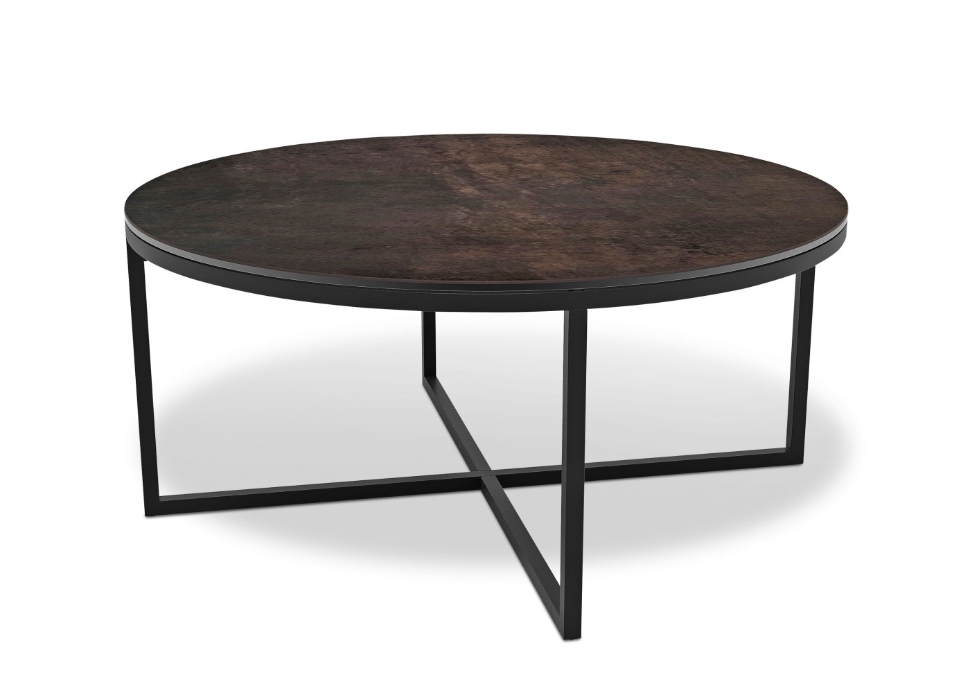 Couchtisch VARIUM in schwarz/rostbraun