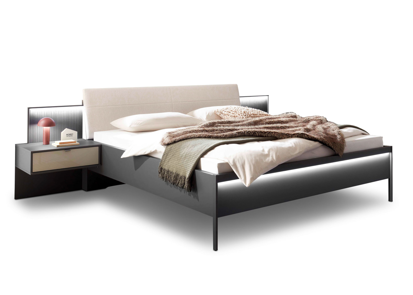 Bettanlage Arana in Kieselgrau