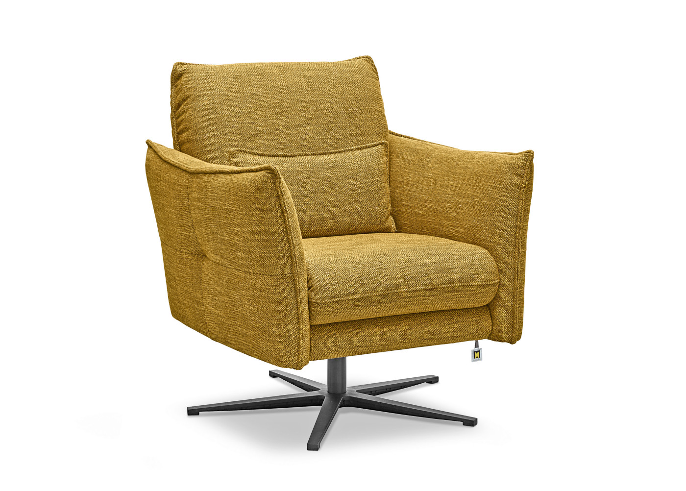 Drehsessel PIATTO in curry-gelb